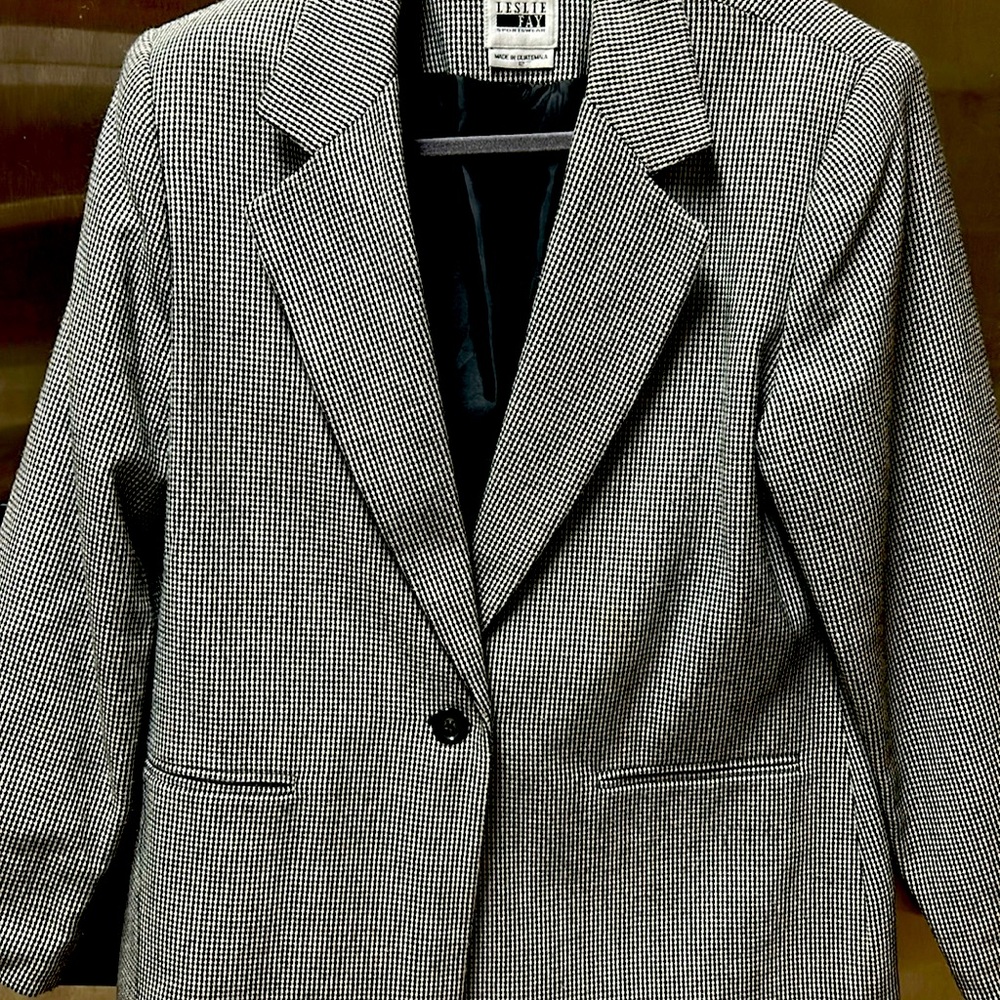Jacard, Leslie Faye sportswear wool sport  jacket